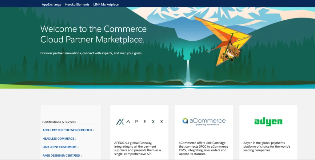 B2C Commerce integration options for inventory fulfillment shipping loyalty and reviews