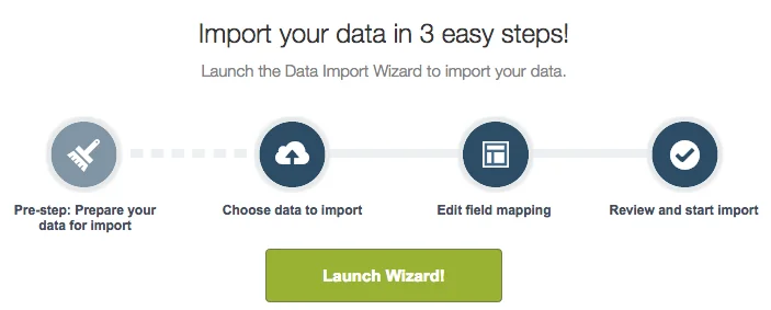 dataloader comparison showing Data Import Wizard as a Salesforce data uploader for smaller CSV imports