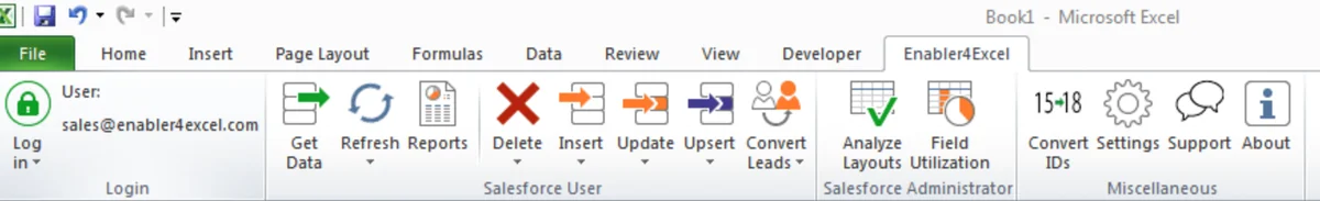 data loader for Salesforce spreadsheet connector used to edit and upload records from Excel