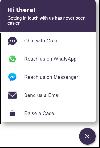 Salesforce channel menu showing customer entry points for messaging and support
