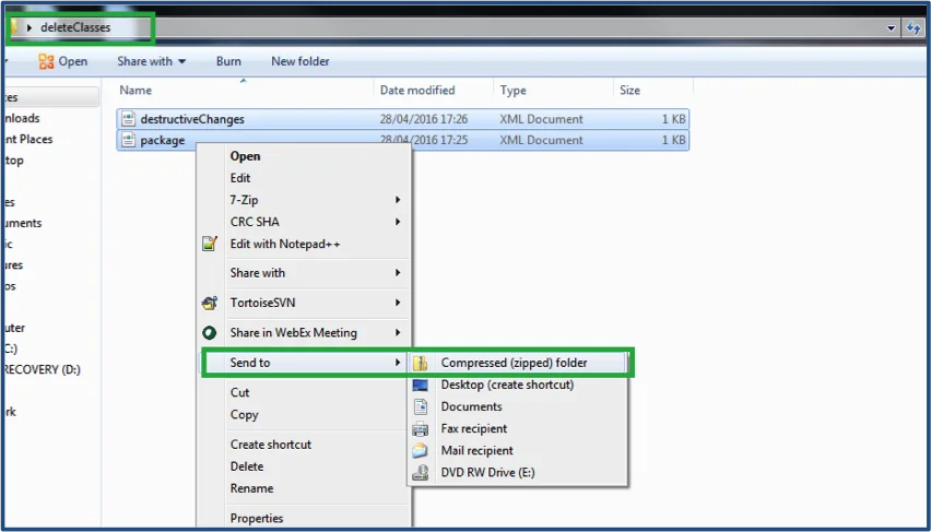 Terminal output showing successful force:source:delete command with confirmation prompt