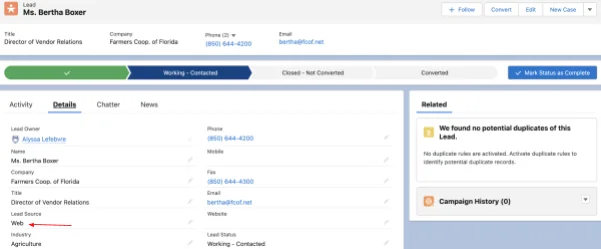 Salesforce lead source tracking for lead to cash reporting and campaign attribution