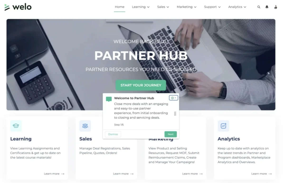 Salesforce partner management portal homepage for reseller onboarding