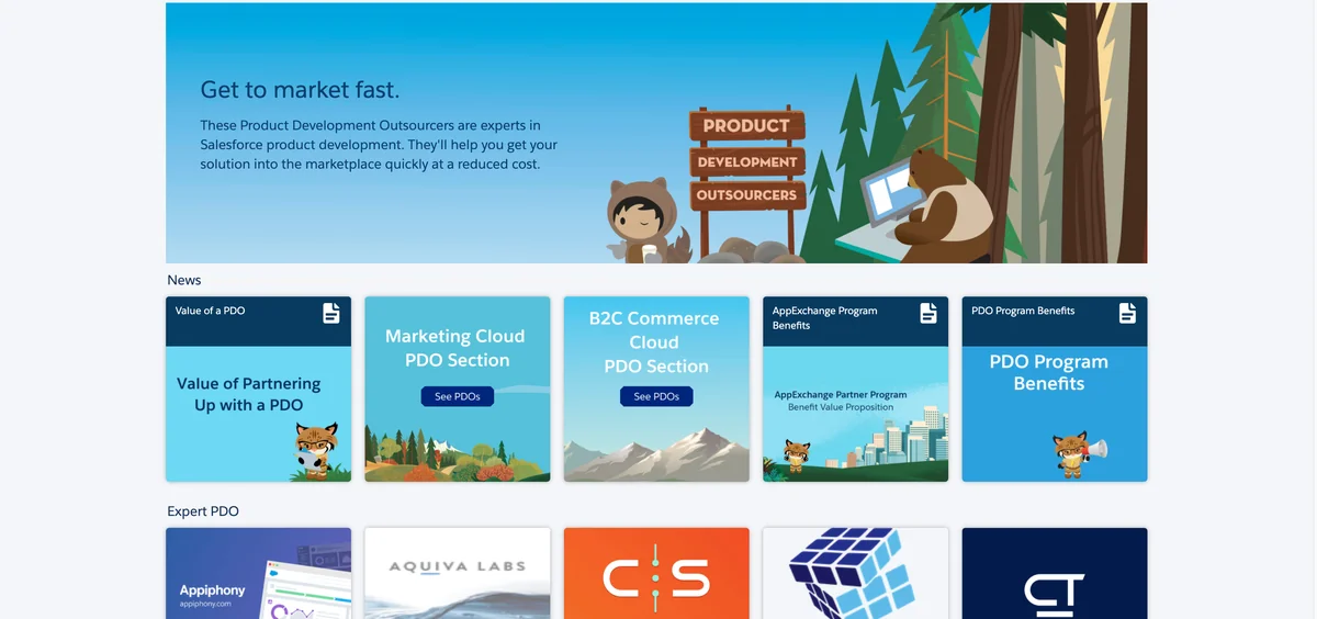 pdo Salesforce Product Development Outsourcer overview for marketplace products