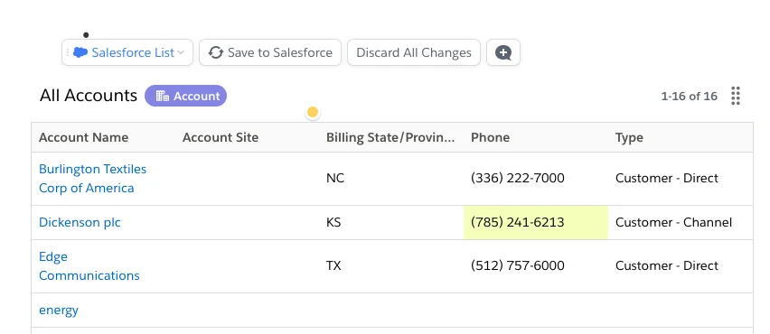 SFDC Quip inline editing of Salesforce record fields with save controls