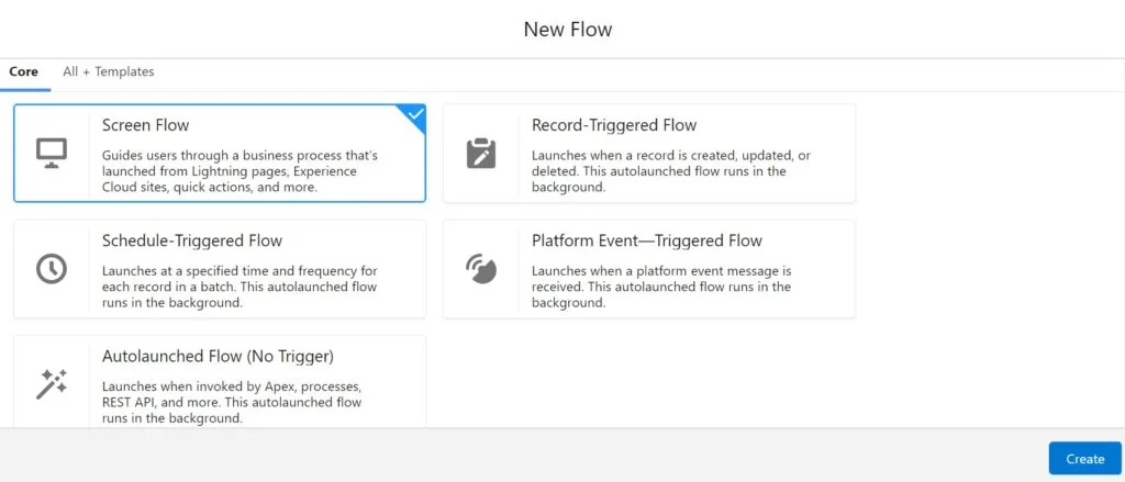 screen flow path for guided Salesforce case resolution