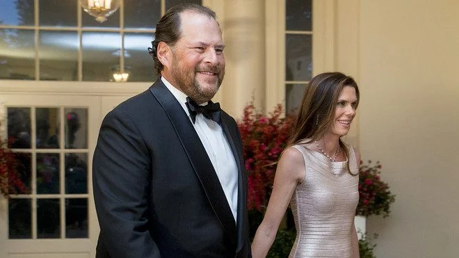 founder of Salesforce history and Marc Benioff company timeline