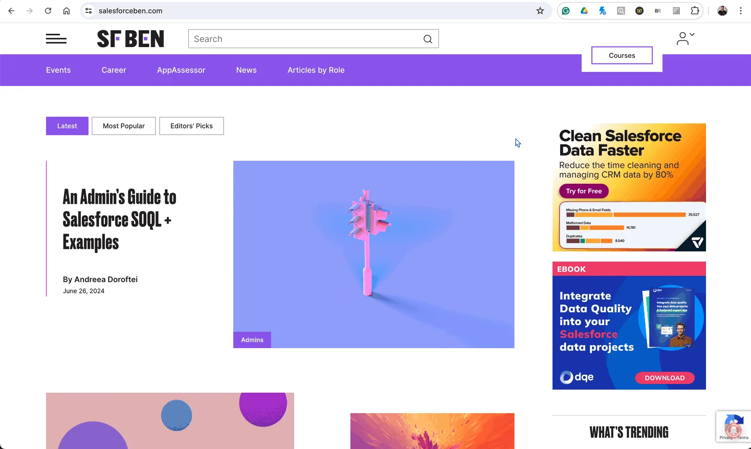 Salesforce dark theme Chrome extension applying a dark browser color scheme