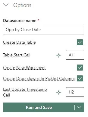 Excel Salesforce picklist values used for worksheet data validation