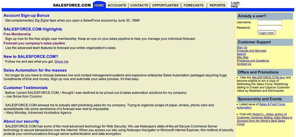 early Salesforce office growth after the 1999 founding