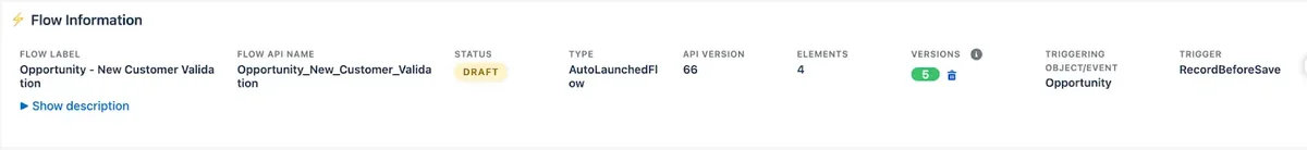 Flow version count indicator in Salesforce Inspector Reloaded Flow Scanner
