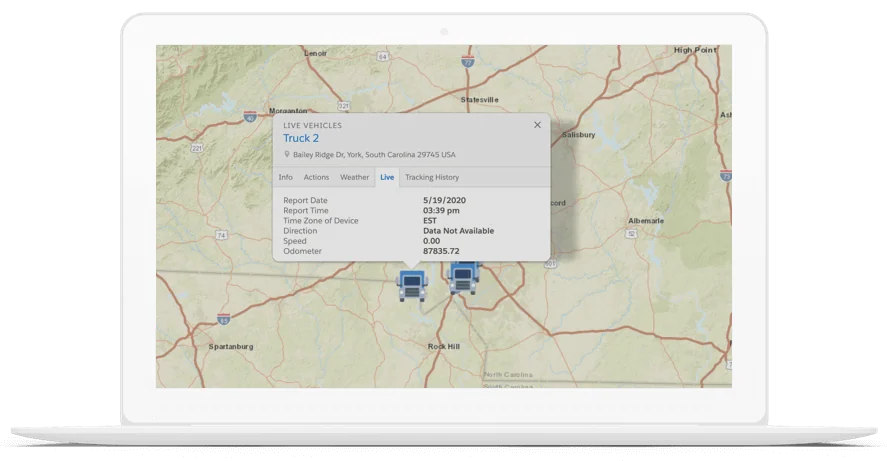 Salesforce Maps mobile route planning and live tracking for field sales visits