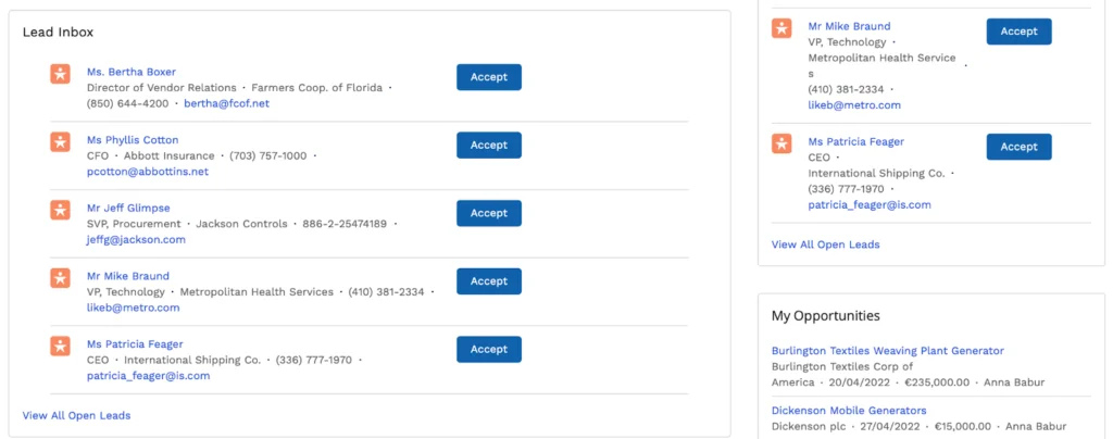 Lead distribution configuration for an SFDC partner community site