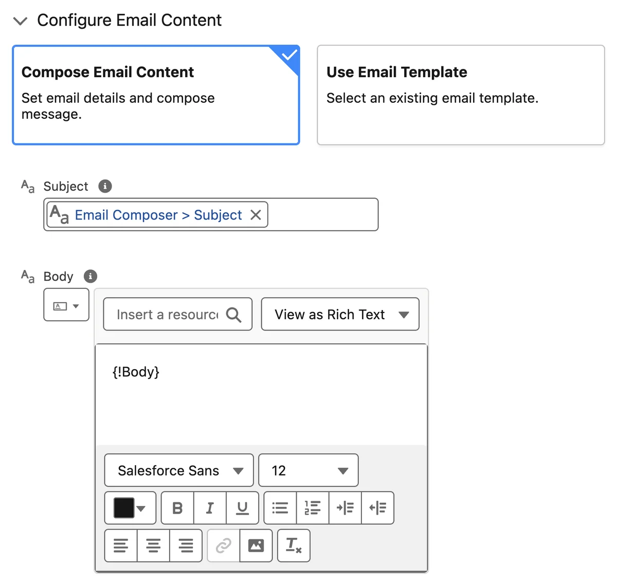 Flow Builder Send Email action configuration changes in Salesforce Summer 25