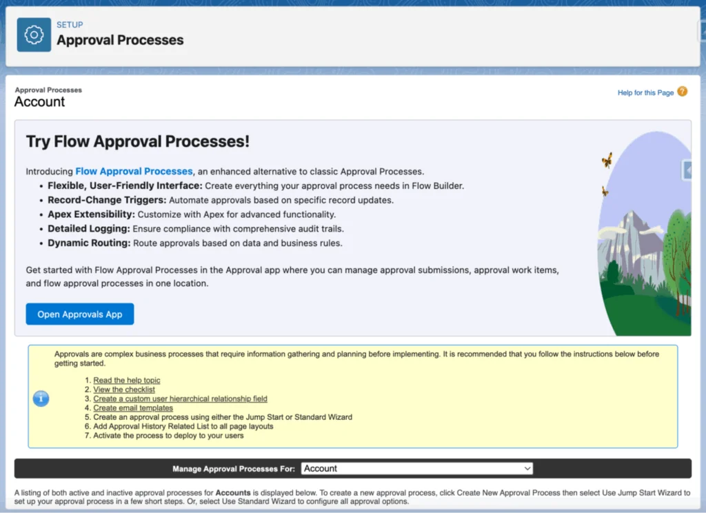 Flow Approval Process setup path for admins reviewing Summer 25 automation changes