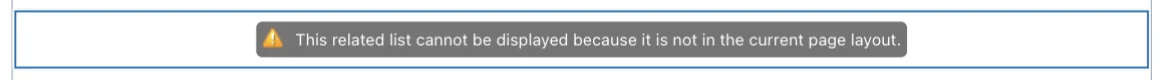 Related List Single component settings for a Salesforce parent record page