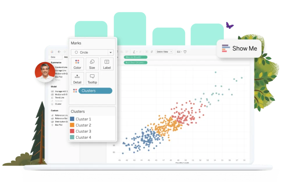 What is Tableau Desktop interface showing data connection options
