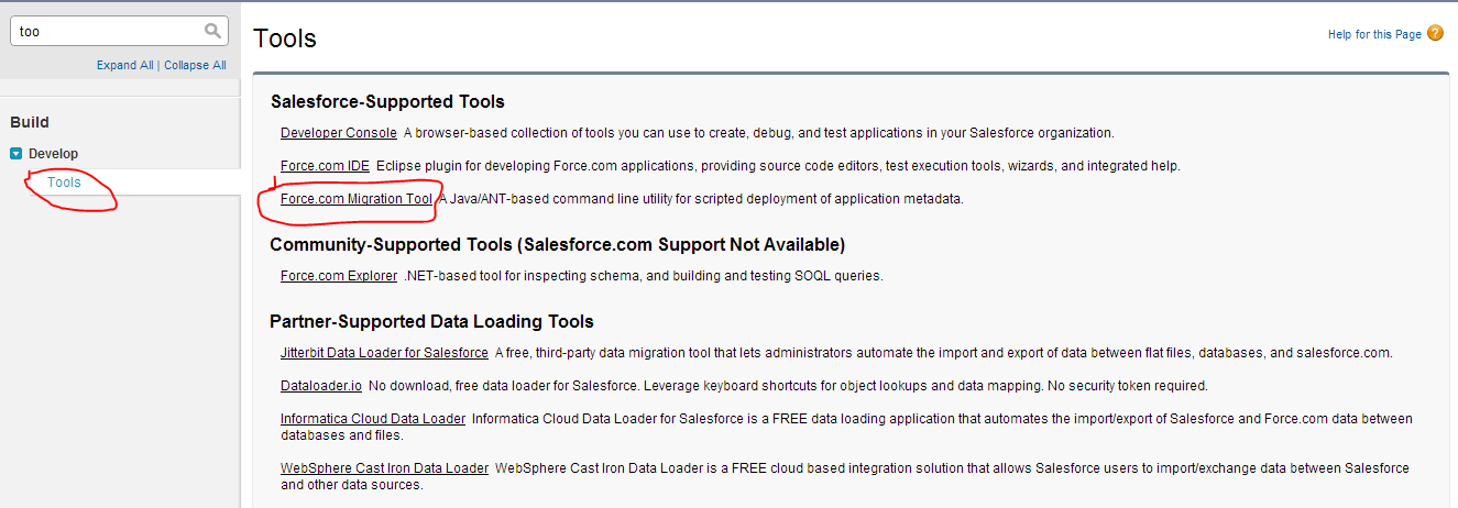 salesforce ant migration tool