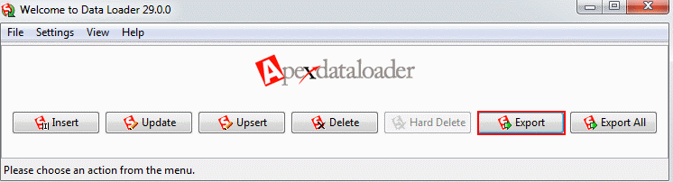 Delete and Export operations using Apex Data Loader Delete and Export operations using Apex Data Loader