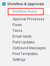 How to Create workflow rules in salesforce