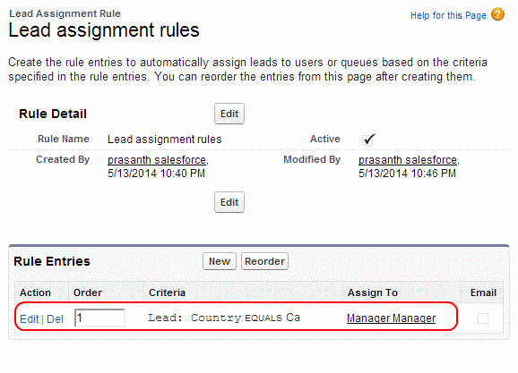 lead assignment rules metadata