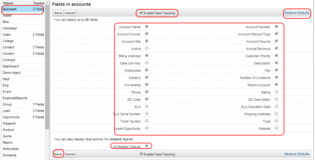 Enabling Feed Tracking and Creating new Groups 