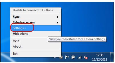 Configuring Salesforce for Outlook Software on a Local Machine
