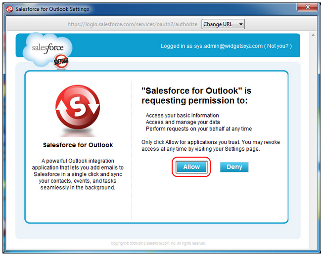 Configuring Salesforce for Outlook Software on a Local Machine