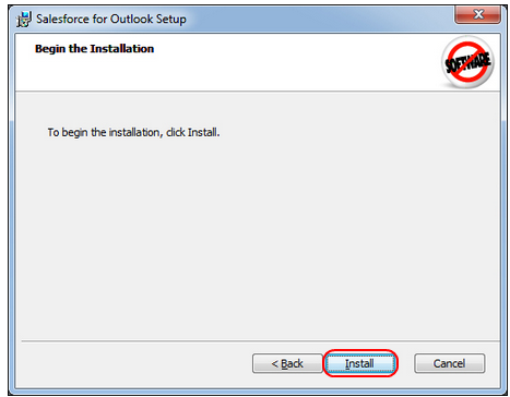 Installing Salesforce for Outlook Software on a local machine
