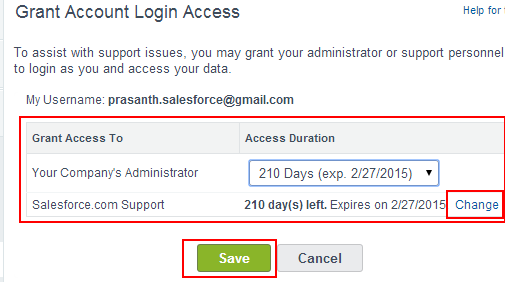 support to enable to login1