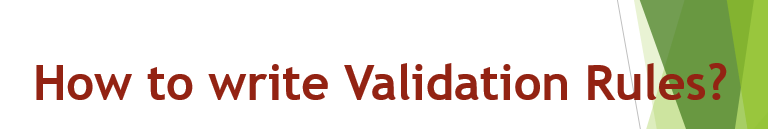 Validation Rules in Salesforce