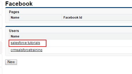 Adding Facebook Account to Salesforce.com