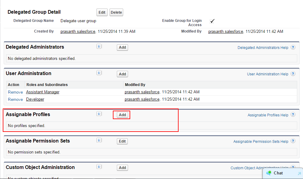 Delegation in management - Salesforce Delegated administration