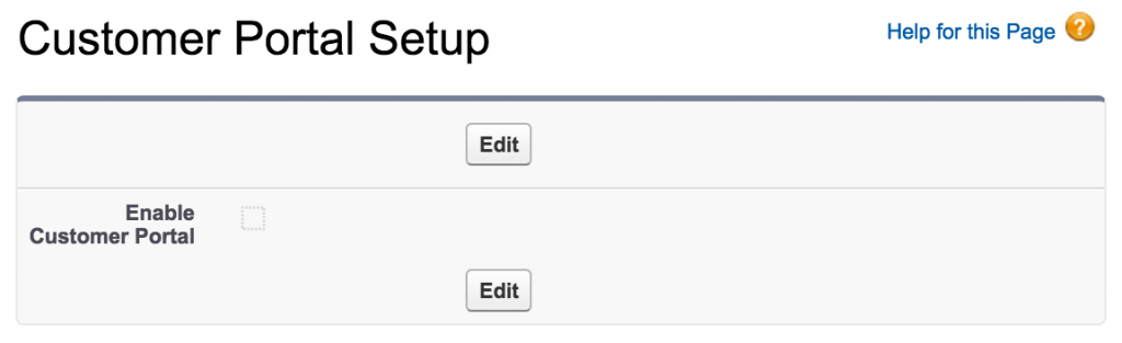 enable salesforce customer portal